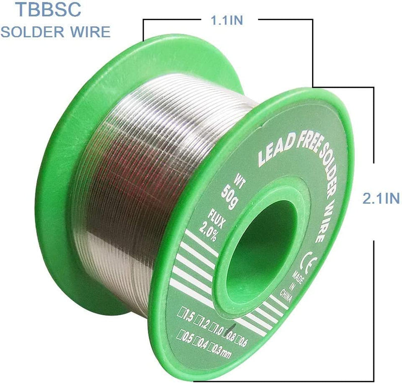 Solder 0.8 mm, Solder Lead Free with Rosin Core, Solder with Flux 20 g, Solder Wire, Solder Wire for Repair and DIY of Electronic Electric Soldering Components Solder 0.8 Mm, 20 G