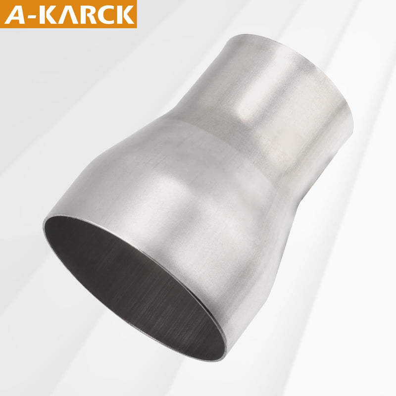 A-KARCK Stainless Steel Exhaust Adapter 2" ID to 3" OD, Exhaust Pipe Reducer 3.6" Overall Length ID 2'' to OD 3''