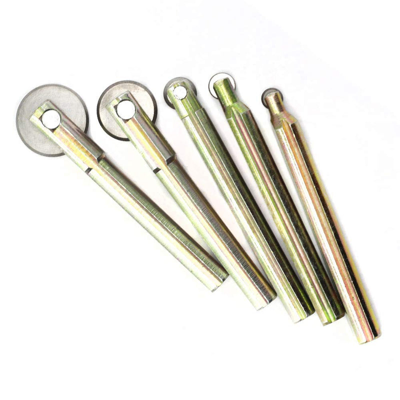 Wheel Kit Set 5pcs TS/TR Tile Cutter Tungsten Carbide Repl Wheel Cutting Diameter 7/8(22mm) 23/32(18mm) 3/8(10mm) 5/16(8mm) 1/4(6mm) Inch Bar length 80mm and 76mm