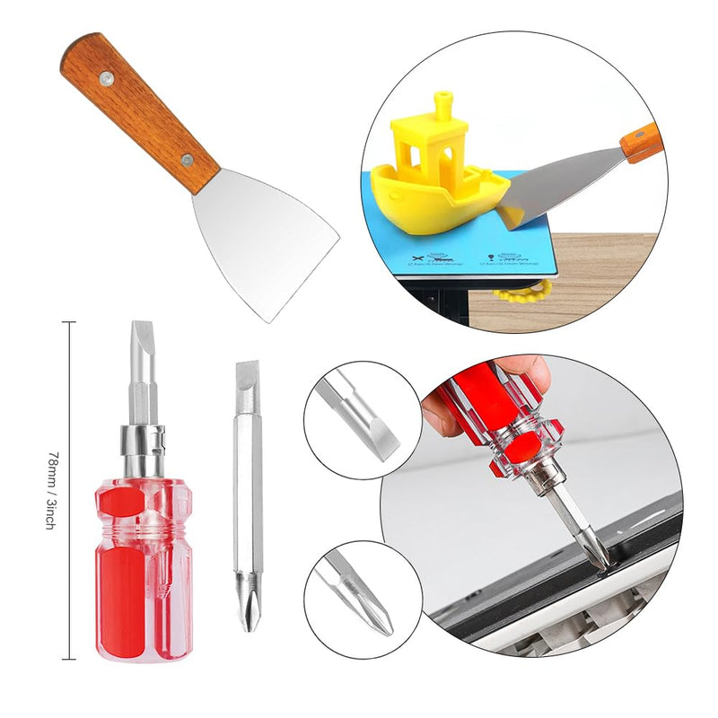 54PCS 3D Printing Tool Kit for Cleaning, Assembly & Print Finishing, Fits Bambu Lab Must Have Tools