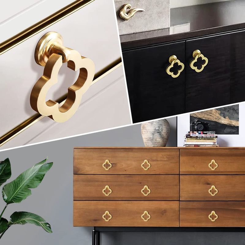 12 Pack 55mm Cupboard Knobs Cabinet Knobs, Gold Zinc Alloy Dresser Drawer Knobs with Screws for Kitchen&Bathroom（Gold,12 Pack） 12
