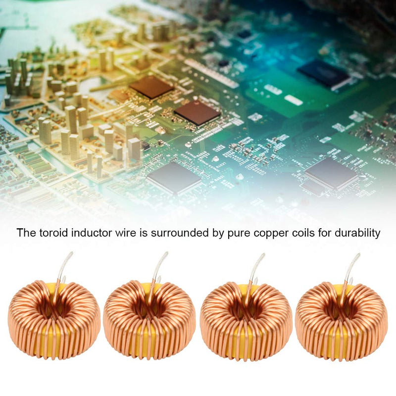 20PCs vertical toroid wind inductor wire, 5026 100UH 6A 0.6mm copper inductor coil for PCB, stable performance and durability