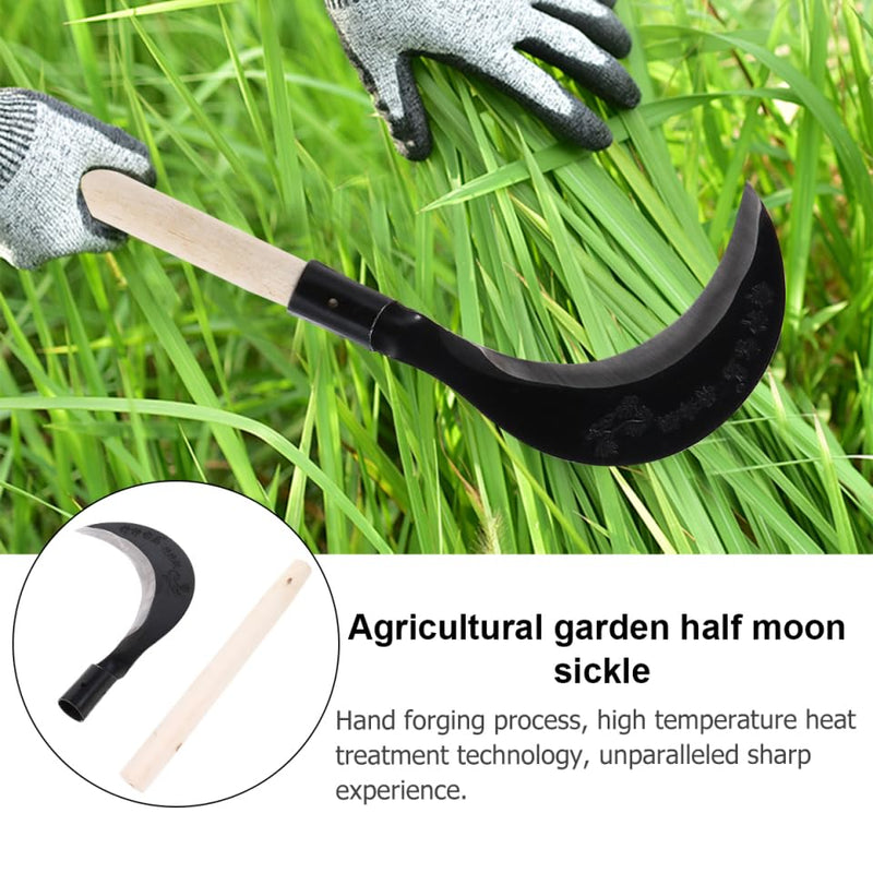 Yardwe Gardening Grass Manganese Steel Long Handle Weeding Tool for Easy Cultivation Sharp and Durable Hand Scythe with Comfortable Grip for Weeding