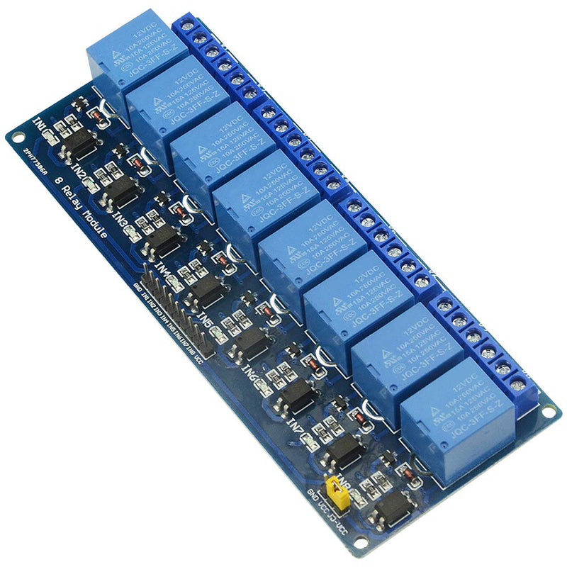 BGTXINGI 2Pcs 8 Channel Relay Module With Easy Coupling 12V Relay Expansion Plate Load Controlled Relay Switch Module Supports AVR/51/PIC Relay Control Module