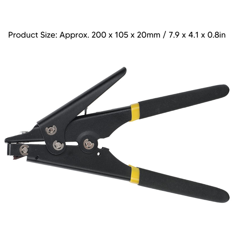 Fdit Cable Tie Gun, Adjustable Tension Flush Cut Zip Tie Fastening Tool Wear for Tensioning and Cutting (Black)