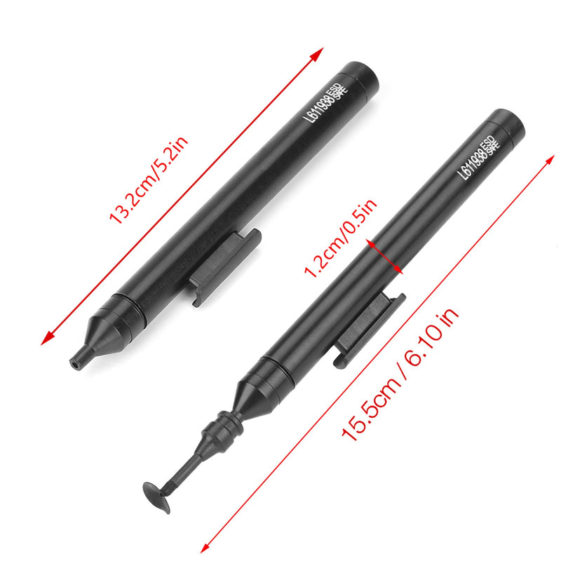 Precision Vacuum Suction Pen Soldering Suction Pickup Tool (2 Needles, 3 Nozzles) Sucker for IC SMD
