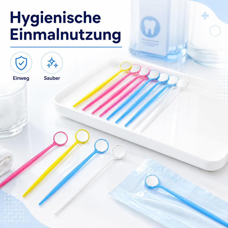 SUPVOX Disposable Plastic Dental Mirrors - Pack of 40