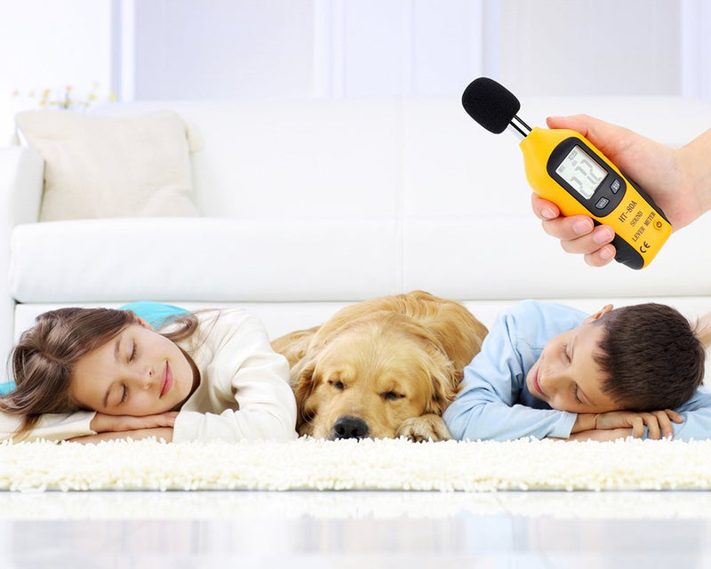 Mengshen Digital Sound Level Meter, Portable Sound Level Meter Range 30 dBA ~ 130 dBA (9V Battery Included)