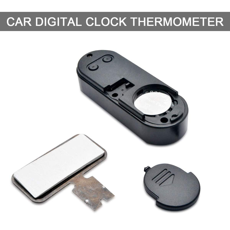 Car Time Clock Thermometer Car Smart LED Digital Display Electronic Clock Thermometer with Backlight