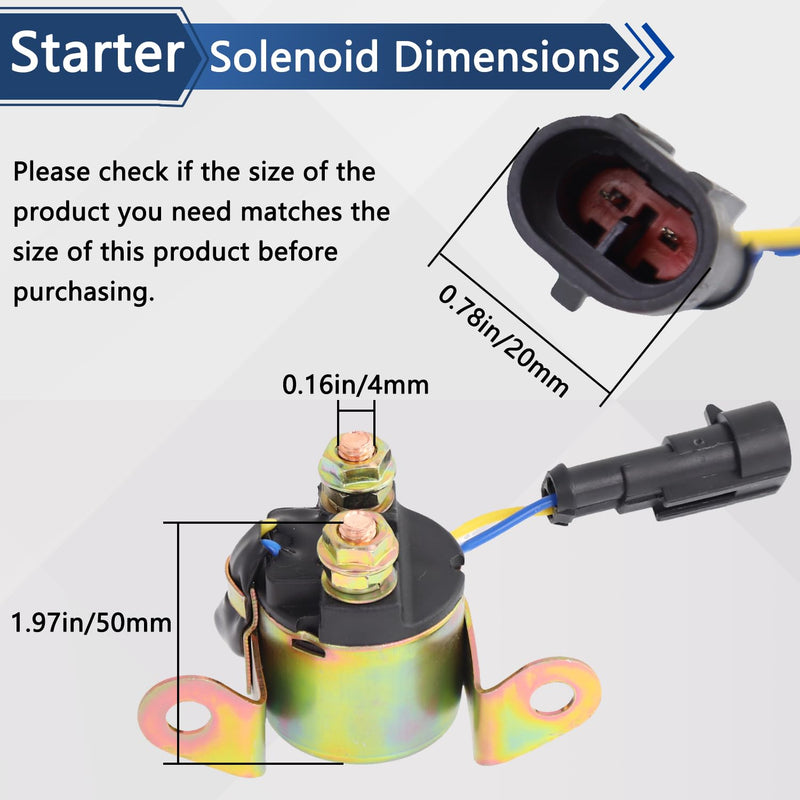Starter Solenoid Relay Compatible with Polaris Ranger 400 500 570 700 800 RZR 4 XP S 570 800 900 Sportsman 500 700 800 Trail Boss 330 Trail Blazer 330 Replaces# 4012001 4010947