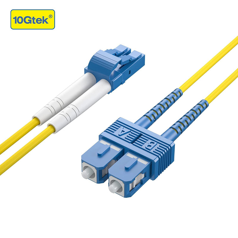 10Gtek Fiber Patch Cable - LC to SC OS2 1G/10G Singlemode Jumper Duplex 9/125 LSZH Fiber Optic Cord, Yellow, 30-Meter(98.4-ft) 30m SMF OS2, LC-SC, Duplex 1