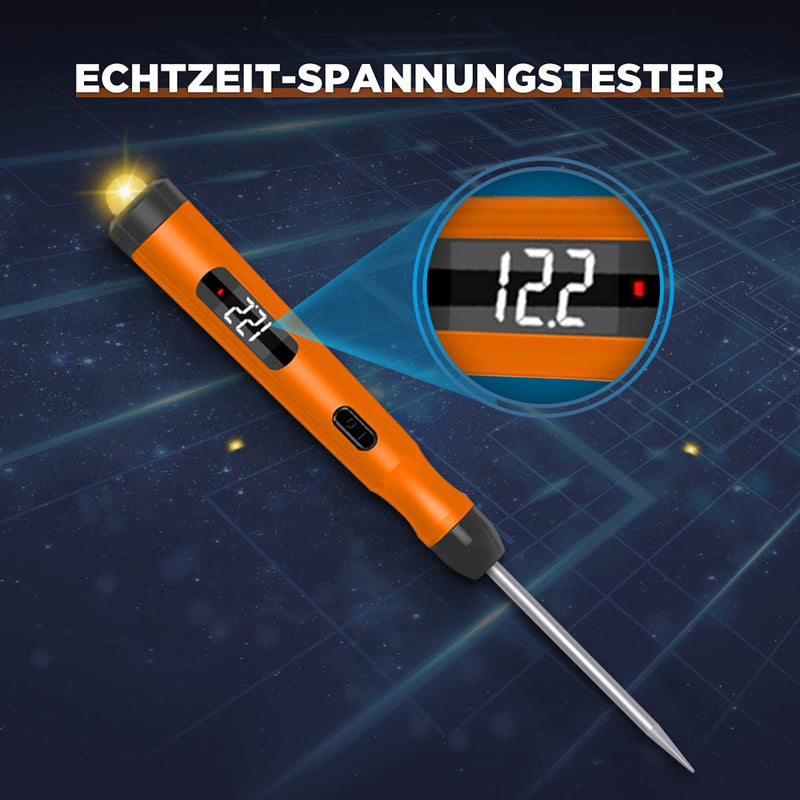 Voltage Tester Car Test Lamp Voltage Tester DC 6V 12V 24V Current Tester Digital LED Car Circuit Tester Car Circuit Test Pen
