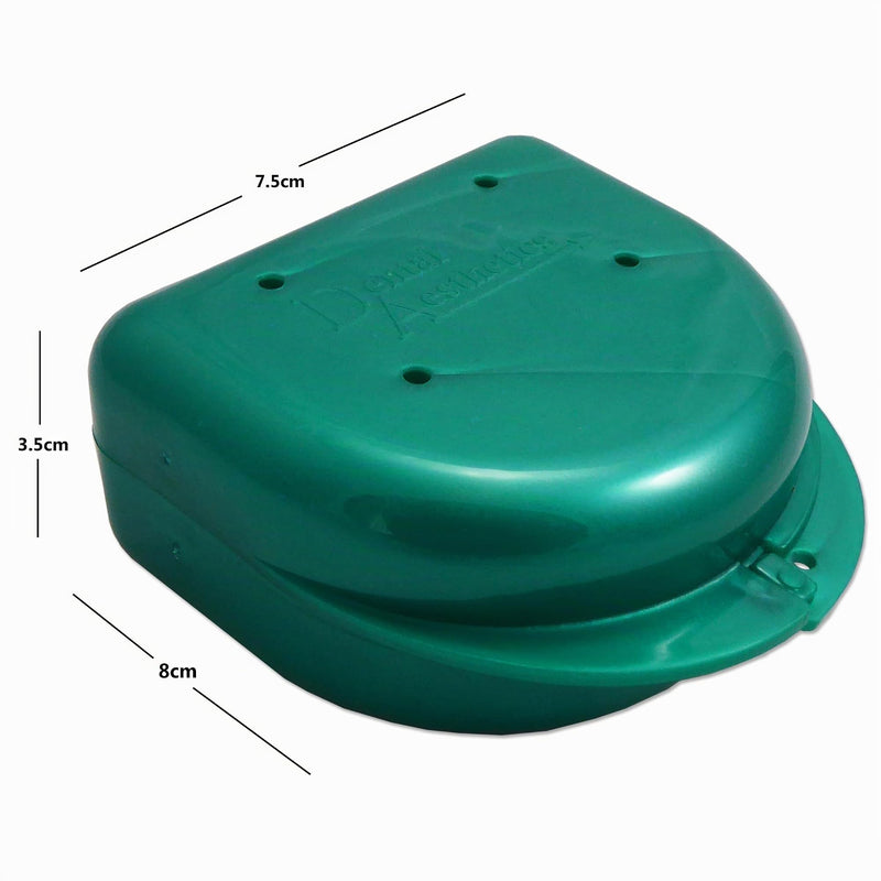 2 x Mouth Guard Box for Ortho Retainers, Sports Dentures, Dentures and More (Purple and Green) Purple and Green.