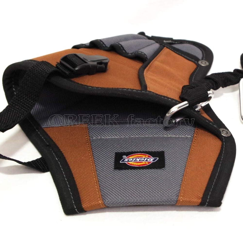 Dickies 5-Pocket Drill Holster with Safety Tether, Universal-Fit Steel Tool Belt Clip