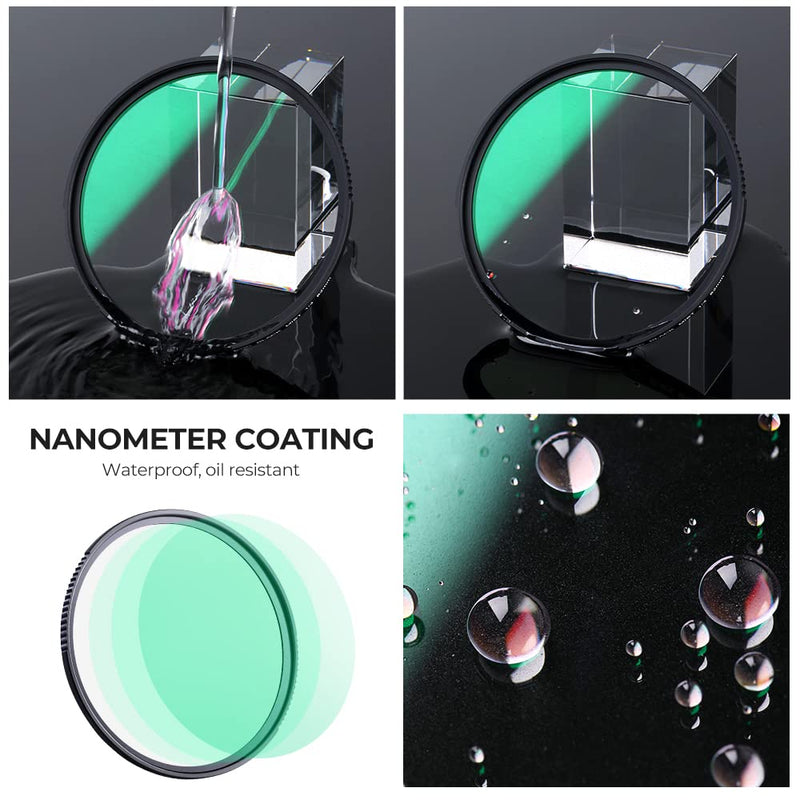 K&F Concept 58mm Black Diffusion 1/4 Filter Mist Cinematic Effect Filter with 28 Multi-Layer Coatings Waterproof/Scratch Resistant for Video/Vlog/Portrait Photography