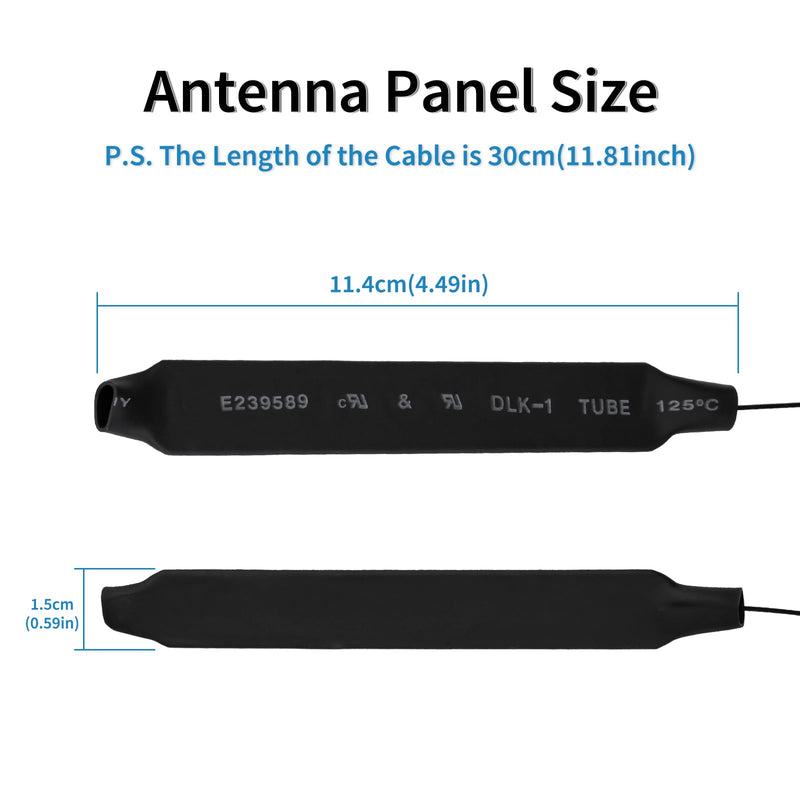 Eightwood Internal WiFi Antenna Dual Band 2.4GHz 5GHz WiFi Antennae with 11.8in Cable for M.2 NGFF Network Card PC Desktop Computer