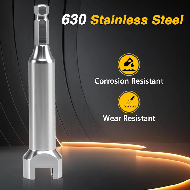 Stainless Steel 3/4" Strut Channel Adapter Nuts & Bolts Drill Bit Socket Wrench Tool for 19mm Bolt Head Compatible with 1-5/8" 2-7/16" 3-1/4"Channels and Struts with drill bit