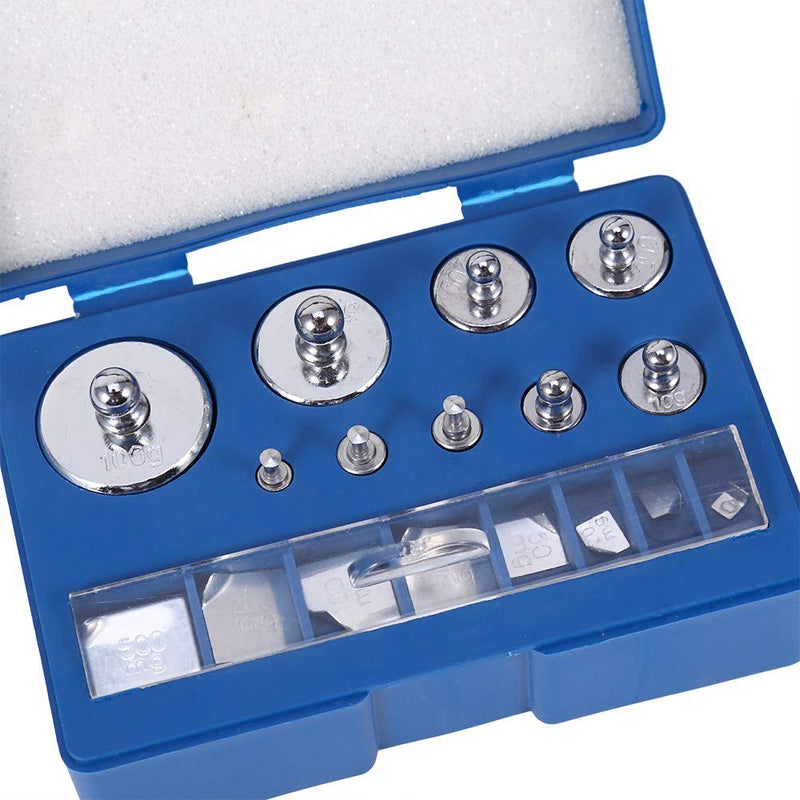 17pcs Precision Calibration Weights Stainless Steel Calibration Weights Set 211.1g Precision Calibration Weights with Storage Box for Digital Jewelry Scales Laboratory Study Weights 10mg-100g
