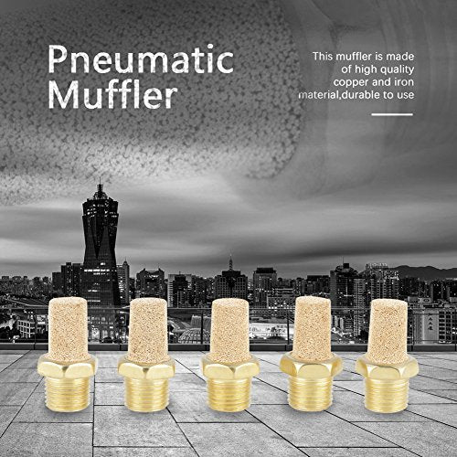 25 Pieces/Set Solenoid Valve Pneumatic Silencer Filter Silencer G1/8 Male Thread Pneumatic Air Outlet Noise Filter