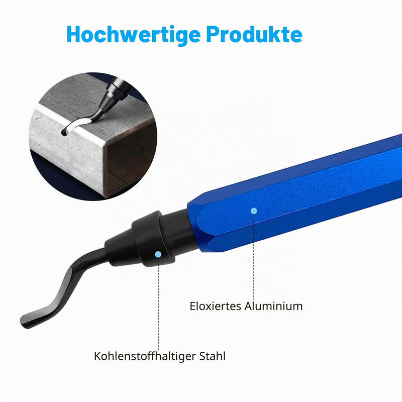 Universal Deburring Tool with 10 Replacement Blades, 360° Rotating Blade for 3D Printing, Plastic and Aluminum (1 Tool + 11 Blades)