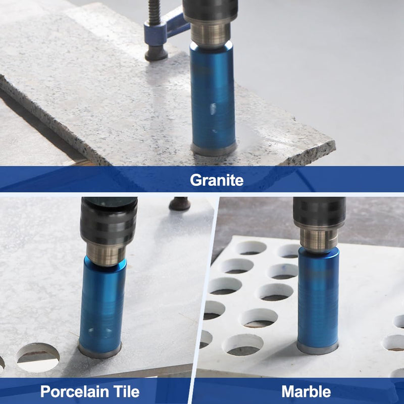 Diamond Core Drill Bit,BRSCHNITT 1 3/8 Inch Laser Welded Diamond Hole Saw for Granite Marble Solid Block Stone Reinforced Concrete,Dry or Wet Drilling Triangle Shank(35mm) 1 3/8"(35mm）Triangle Shank