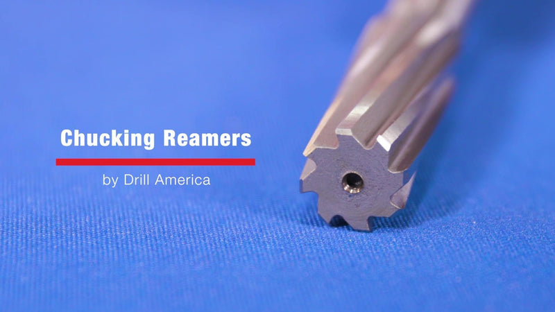 Drill America .3700 High Speed Steel Straight Shank Chucking Reamer, DWR Series 0.3700