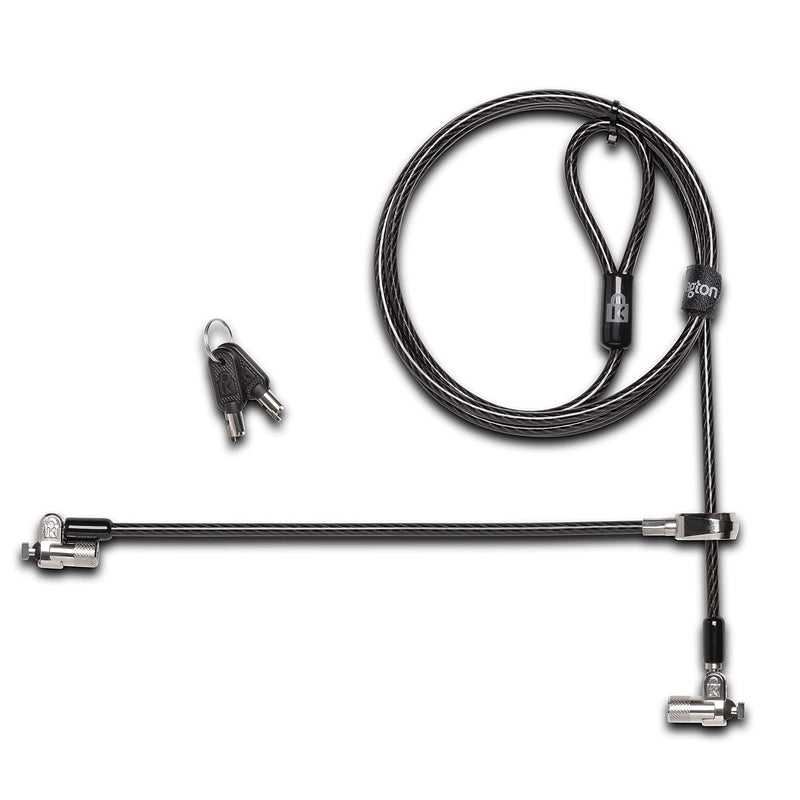 Kensington MicroSaver 2.0 Keyed Twin Cable Lock for Laptops & Other Devices (K65048WW) Twin Heads