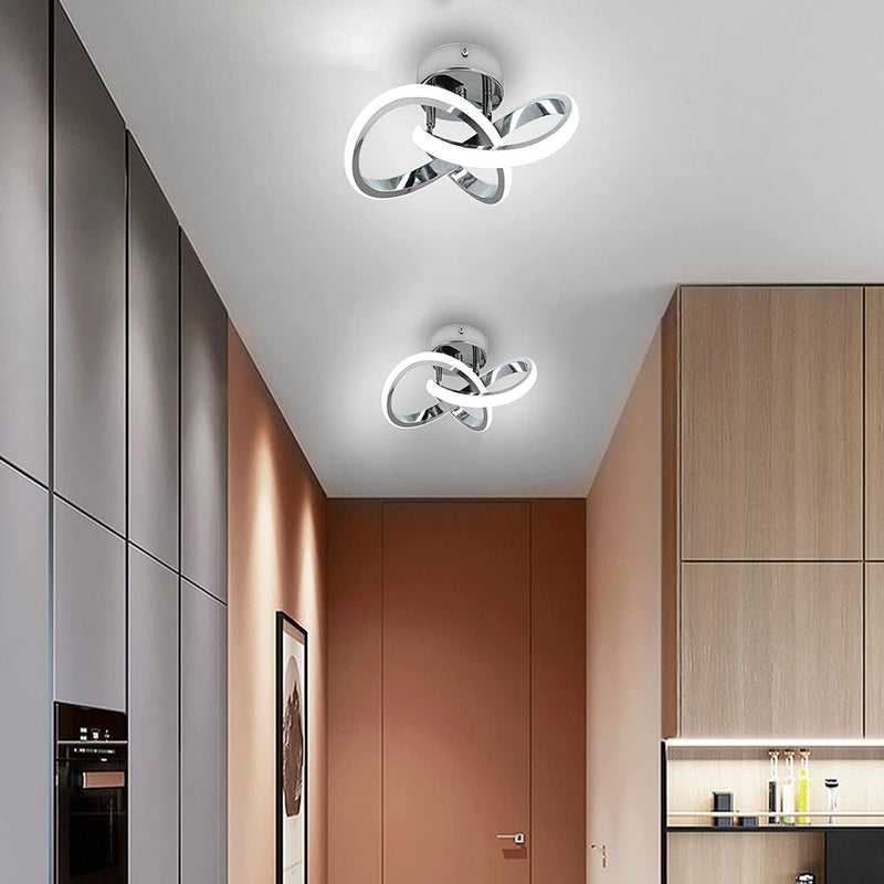 Motion Sensor LED Ceiling Light Indoor, 9.5 inch Closet Lights Motion Sensored with 22W 2000LM, Cool White 6000K modern LED Ceiling Light for Closet Stair Pantry Bathroom Hallway Shed Garage (Silver) Silver