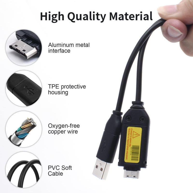 Alitutumao Replacement SUC-C7 SUC-C3 SUC-C5 Camera USB Charging Cable Cord Compatible with Samsung Digital Camera EX, L, WB, S, SL, ST, SH, P, PL Series TL220 SL202 SL605 L200 ST600 PL200 (20 Pin)