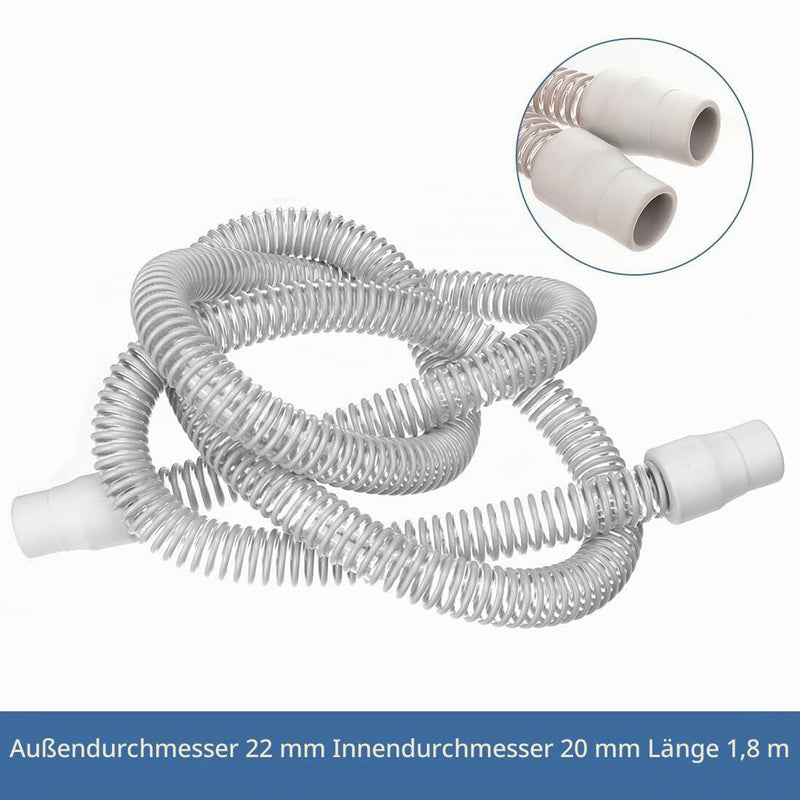 CPAP Hose 180 cm Universal Ventilation Hose Breathing Device Hose Plastic Ventilation Device Accessories 22 mm Hose Connection
