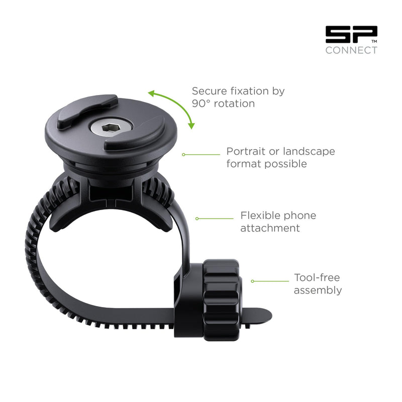 SP CONNECT Universal Bicycle Mobile Phone Holder - Smartphone Bracket Mount for Mountain & Road Bikes - Patented Twist Lock, Strong Clamp-Grip - for 58-85mm Wide Devices - Cycling, Riding Accessories