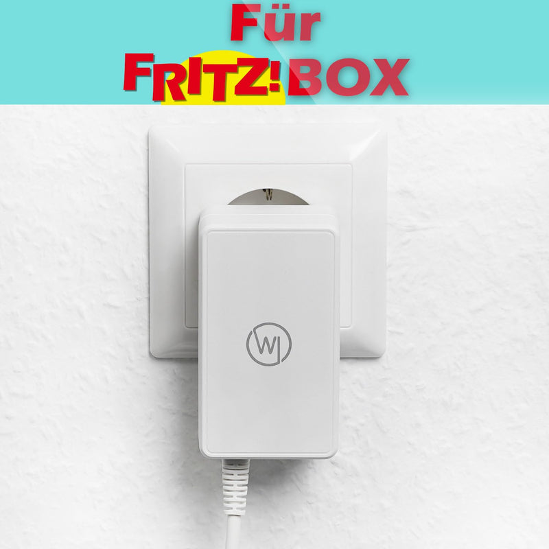 Wicked Chili 12 V / 3.5 A Power Supply 3 m Long Cable Compatible with AVM | Fritz!Box Router, Fritz WLAN Repeater (AX, DSL, Cable, LTE) Telekom Speedport Smart, Plug Power Supply Extension 300 cm