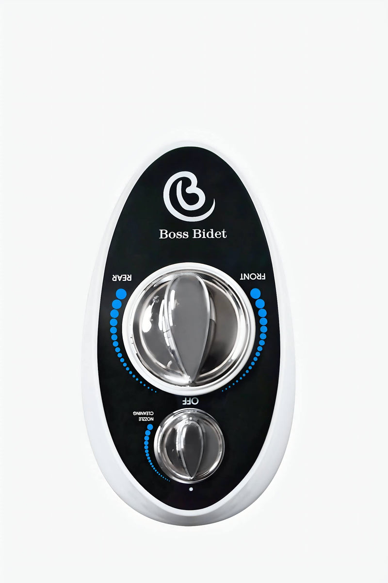BossBidet, Luxury Bidet Toilet Seat Accessory - Water Sprayer Attachment to Clean Your Rear End. For Men, Women, Children - Non-Electric, Dual Nozzles, Aesthetic Design - Home & Bathroom Accessories White & Black