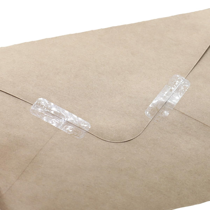 Small Ultra Clear Label Wafer Seals 0.5 x 1.5 Inch 500 Adhesive Stickers