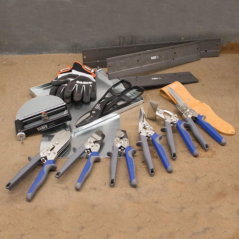 Klein Tools 86520 5 Blade Crimper for Ductwork, Pipe and Sheet Metal Crimps 24 gauge Steel, 28 gauge Stainless 1-Pack