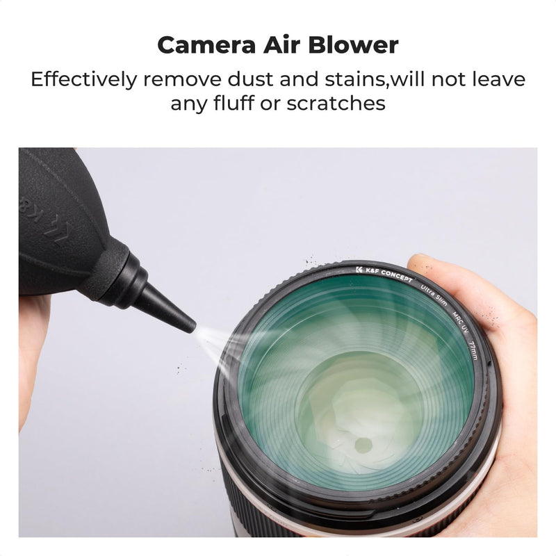 K&F Concept 15-in-1 Camera Lens Cleaning Kit with Camera Blower, Glasses Wipes*10, Cleaning Liquid, Microfiber Cleaning Cloth*2, Lens Cleaning Pen for DSLR Camera Lens Filter Cell Phones 15-1 Kit