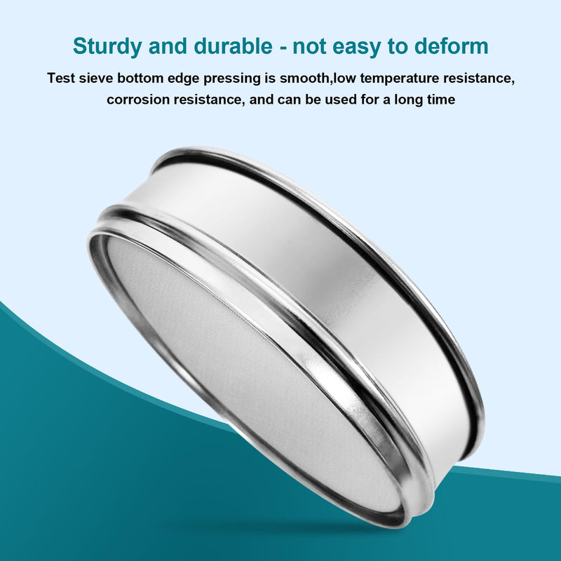 304 Stainless Steel Mesh Lab Sieve, 600 Mesh(0.025mm) Aperture Test Sieve, 7.9Inch(20cm) Diameter Economy Standard Analysis Sample Test Sieves for Industrial Laboratory Homes 600Mesh(0.025mm)/Ф7.9in