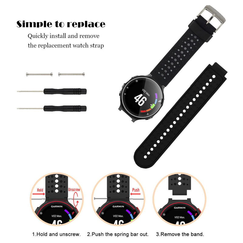 Baaletc for Garmin Approach S20 S5 S6 Watch Bands Replacement Colorful Strap Wristband Accessories for Approach S20 Smartwatch black/black