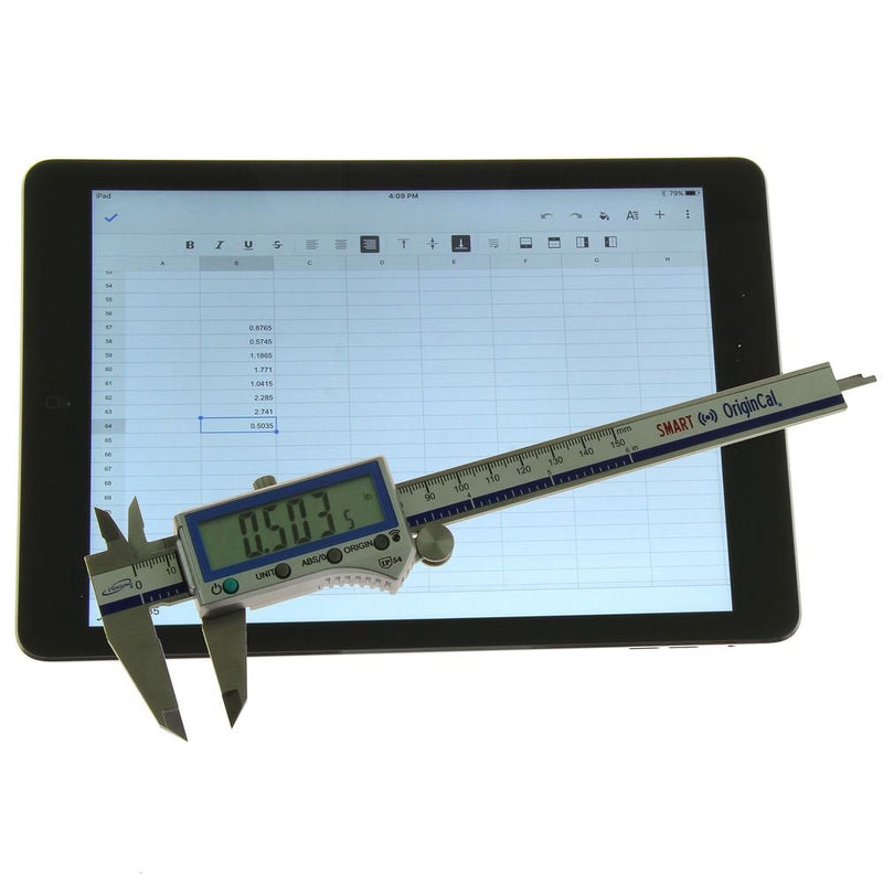 iGaging Digital Electronic Caliper Absolute Origin Smart Bluetooth Connectivity - IP54 Protection/Extreme Accuracy (100-700-B06) 100-700-B06