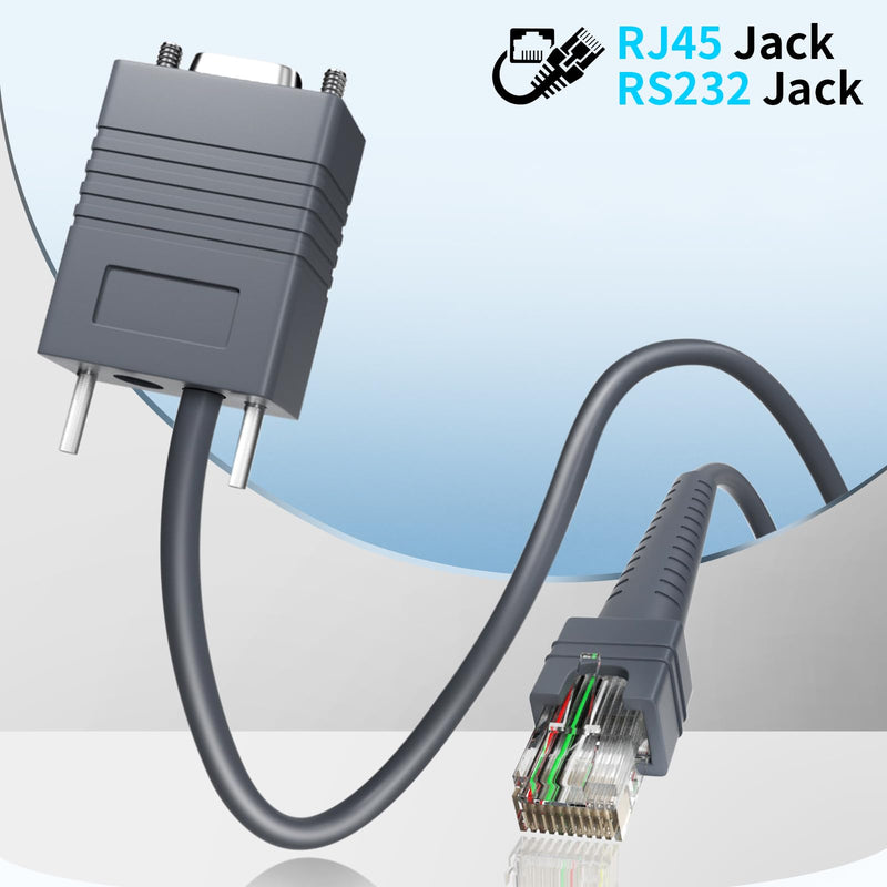 (2PCS) 16.4ft RJ45 to RS232 Cable Barcode Scanner Cable RJ45 for Motorola/Symbol/Zebra DS2208 Cable LS2208 LS4278 LS3578 MC9190-G DS2278SR DS4308 DS6878 DS4208 DS8108 DS8178 DS9308 DS9908 DS9208 Cable