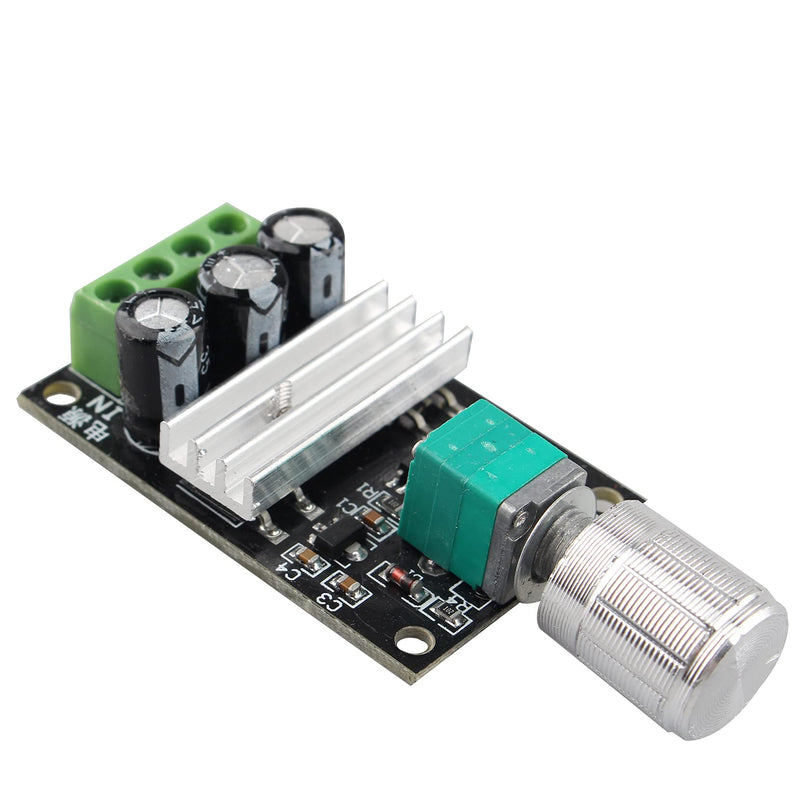 Jopto 2 pieces PWM DC motor speed controller, 6V 12V 24V 28V 3A 80W DC motor speed controller PWM adjustable variable speed switch DC motor driver 1203BK