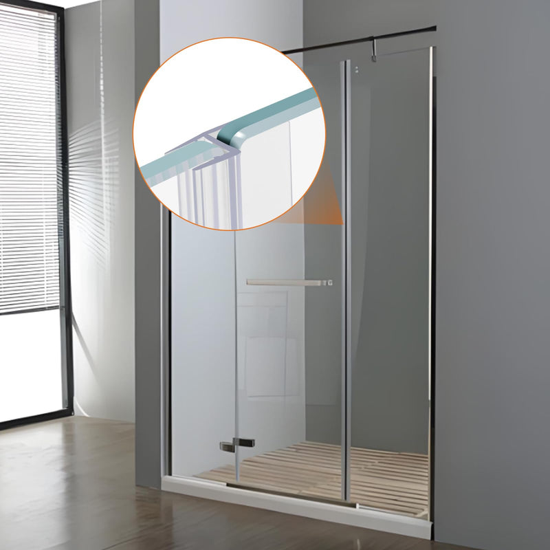 78" Shower Door Side Seal Strip for 1/4 inch Frameless Glass Shower Door Clear Polycarbonate(39" X2) 39"X2 Pieces 1/4" Door