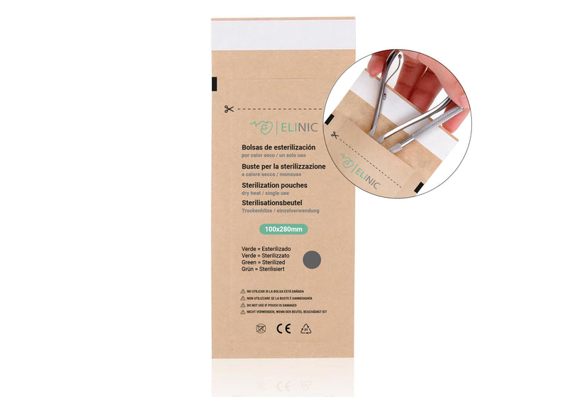 Dry Heat Sterilization Bags, 100pcs (100x280mm) 100*280mm