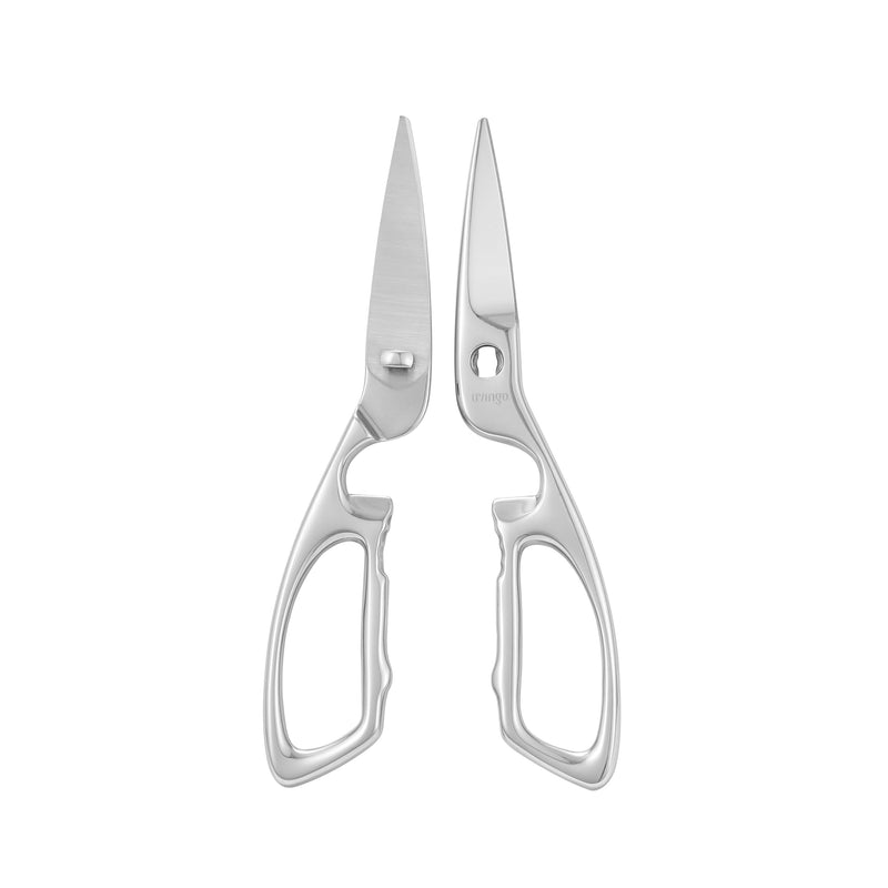 LIVINGO Heavy Duty Kitchen Scissors - Multi-function Dishwasher Safe Stainless Steel Forged Come Apart Utility Shears All Purpose for Cutting Food, Meat, Poultry, Vegetable, Nutcracker C - Kitchen Scissors