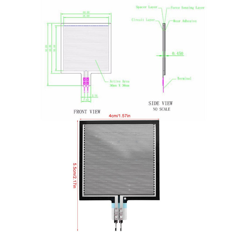 RP-S40-ST High Accuracy Thin Film Pressure Sensor Force Sensor For Intelligent High End Space, At 20g-10kg Pressure.