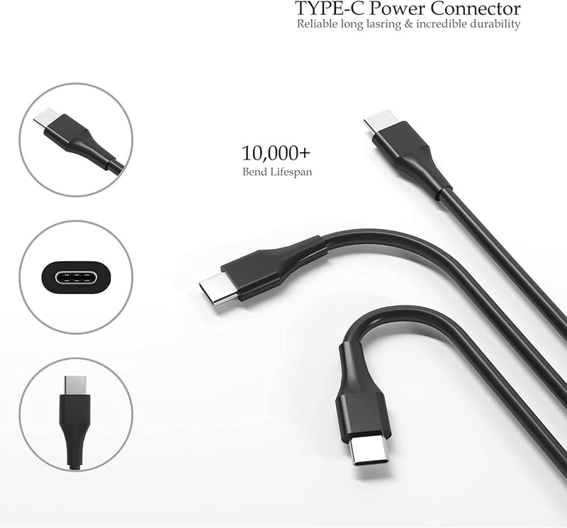 Universal Chromebook Charger USB-C 65W 45W Laptop Charger USB C Replacement for Hp Lenovo Thinkpad/Yoga Dell Chromebook/Latitude Asus Samsung Acer Series Fast Charger AC Adapter Power Cord Supply