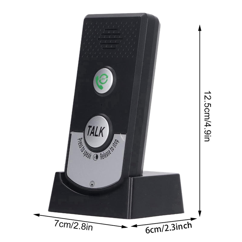 2 Way Voice Intercom, Super Long Range Intercomunicador, Home Security Easy Install, Waterproof Indoor Outdoor Interphone System, Fit for Home Hospital Office, Black
