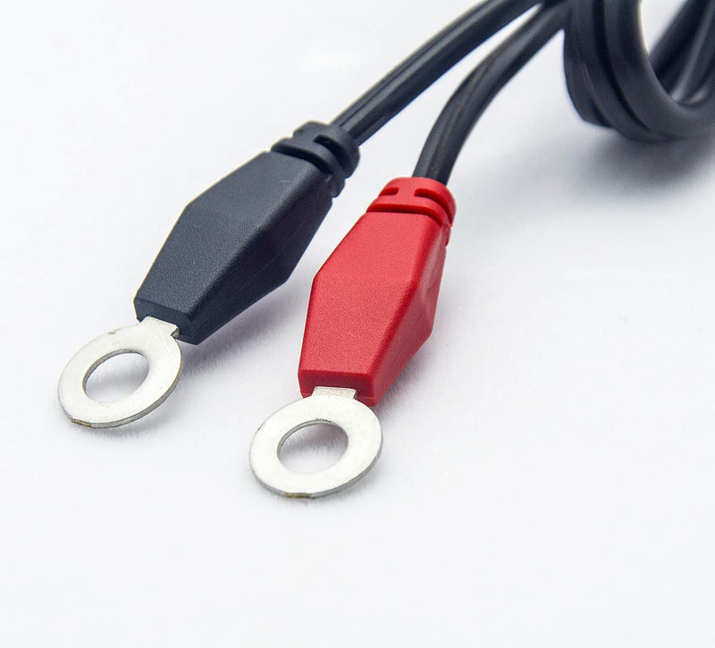 Battery Ring Terminal Harness with 2ft 18AWG Cable and 2-Pin SAE Quick Disconnect Plug (3 Pack)