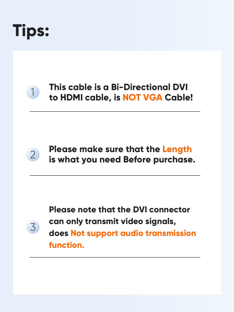 CableCreation DVI to HDMI Adapter,2-Pack Bi-Directional DVI Male to HDMI Female Converter, Support 1080P, 3D for PS3,PS4,TV Box,Blu-ray,Projector,HDTV 2-Pack Female to Male