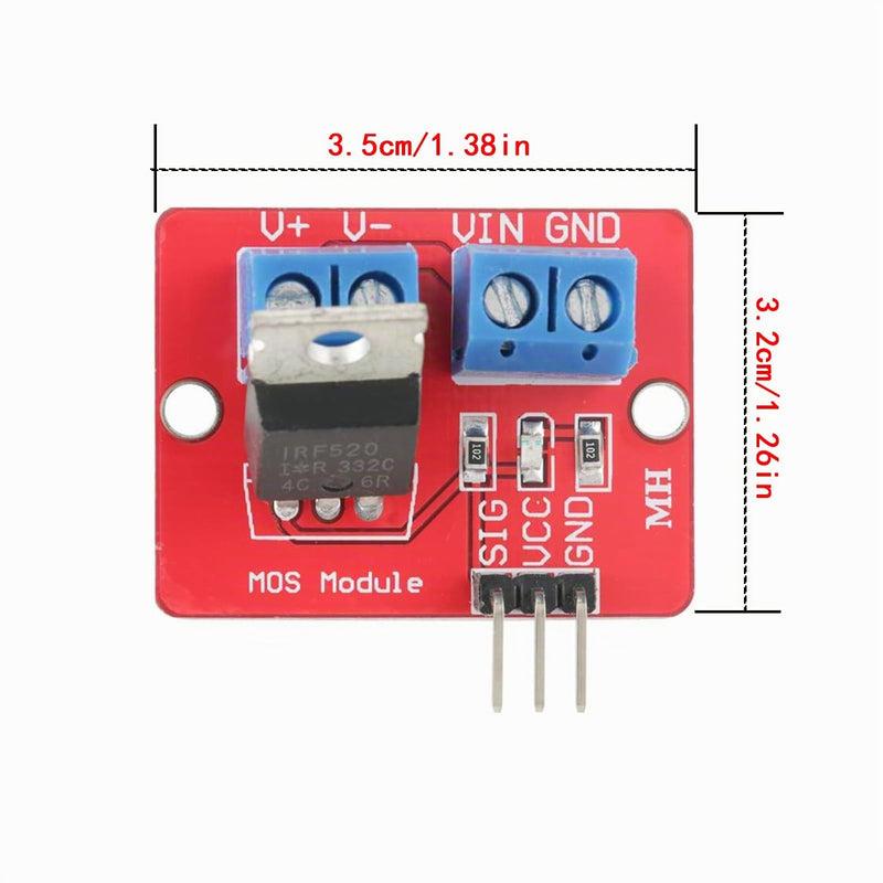 MOSFET Driver Module 3.3 V / 5 V Pack of 6 | MOSFET Driver Modules PWM Driver Boards LED Output 0-24V Button Drive